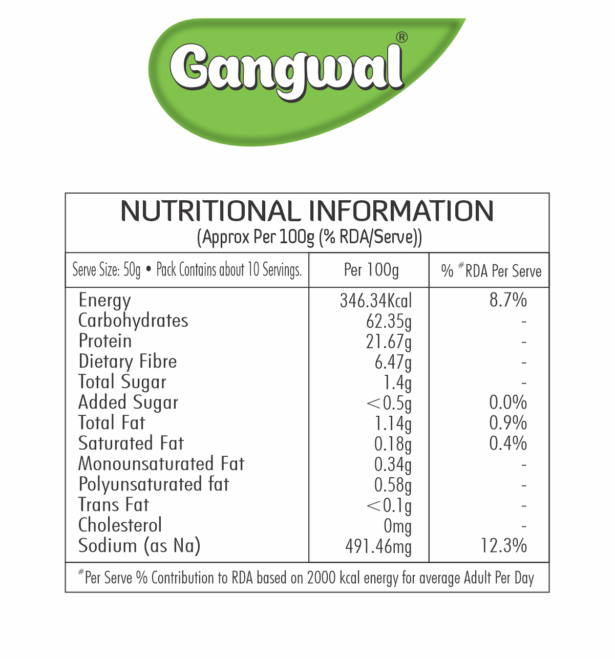 Gangwal Instant Dahi Vada Mix 500gm Pack