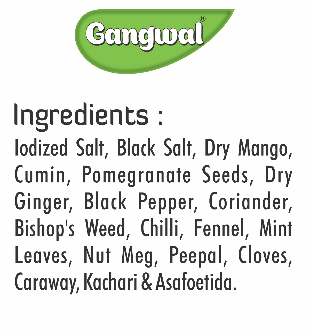 Gangwal Chaat Masala 50gm (Box)