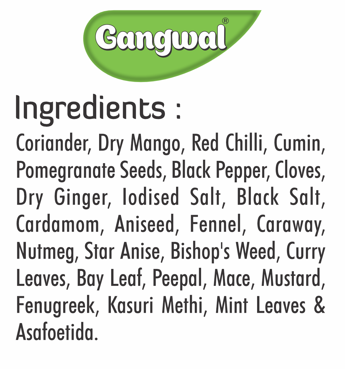 Gangwal Chhole Masala 50Gm (Box)