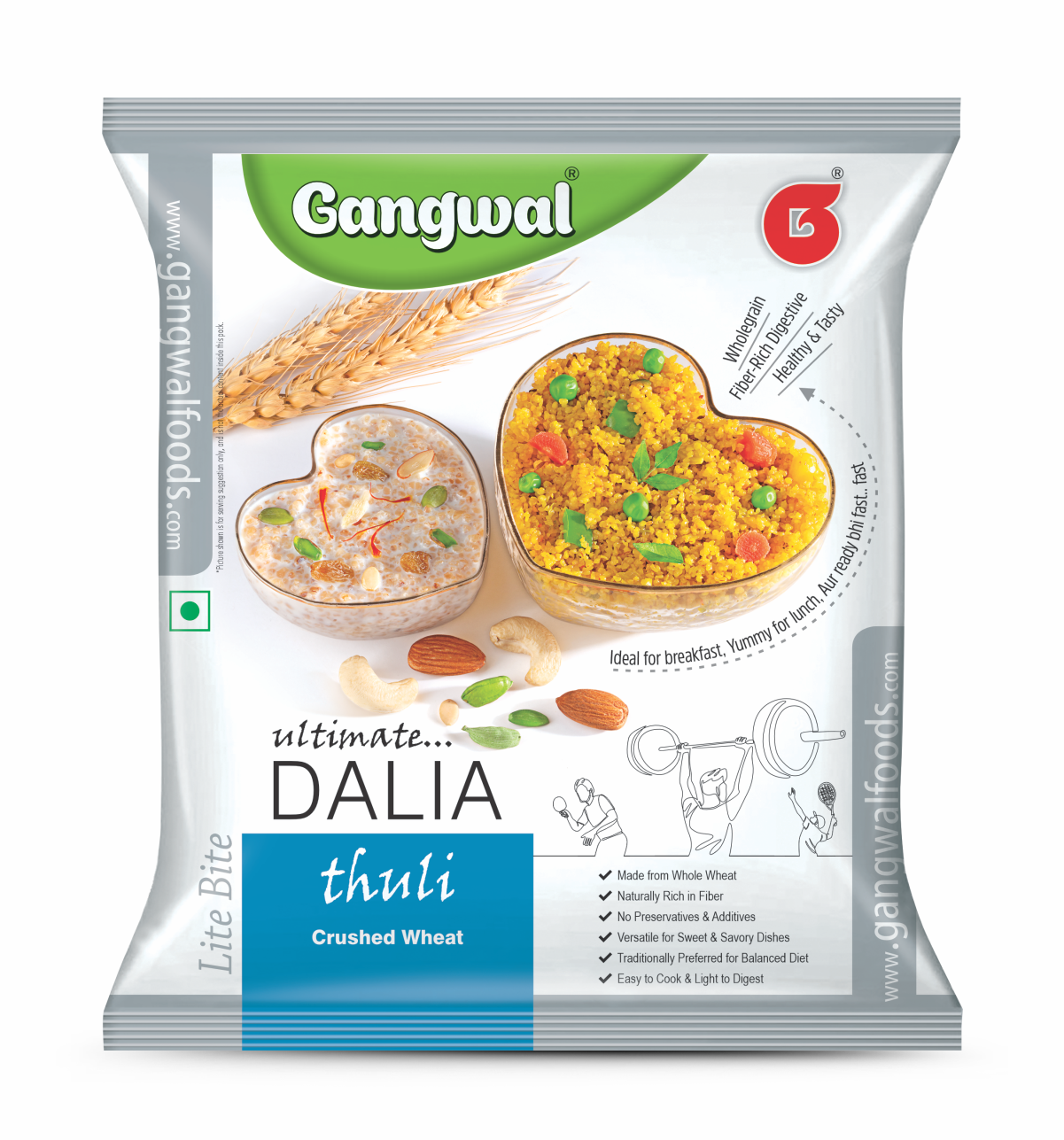 Gangwal Dalia (Thulli / Crush Wheat) 500gm Pack