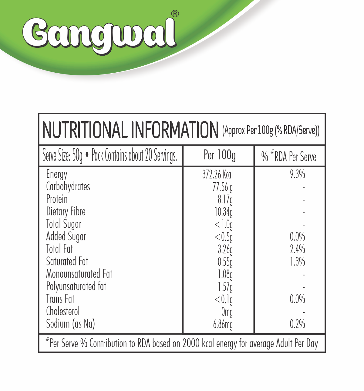 Gangwal Makka Aata Yellow Maize Flour 1Kg Pack of 5