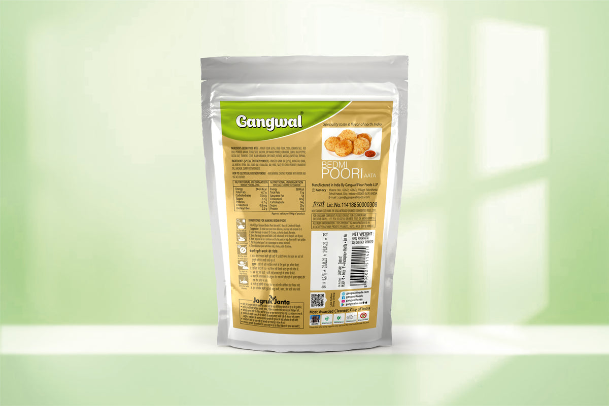Gangwal Bedmi Poori Atta 400g with 20gm Chutney Powder