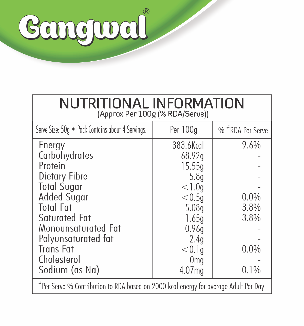 Gangwal Fasting Special Rajgira Aata 200gm Pack