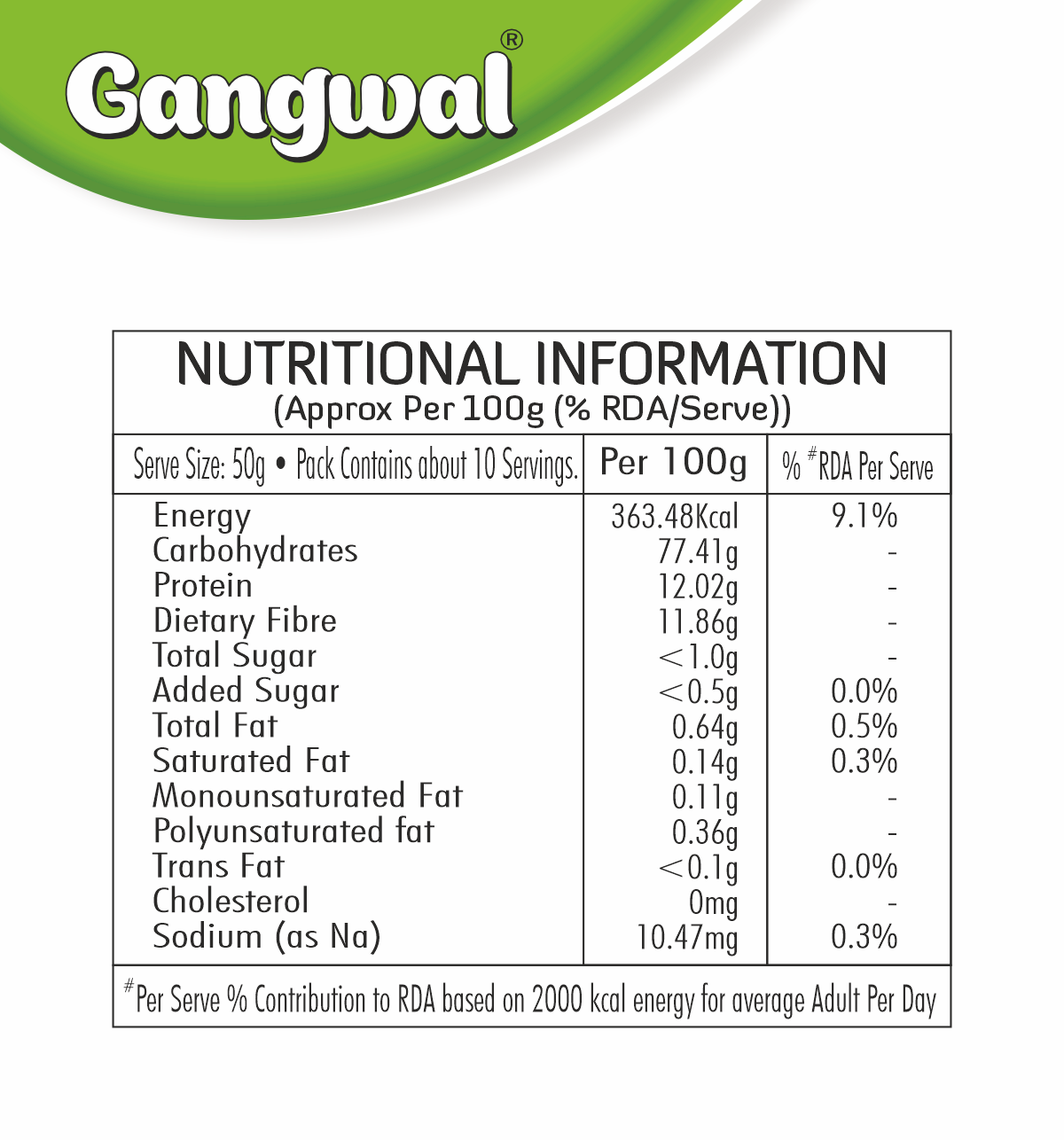 Gangwal Gehu Fada 500gm Pack