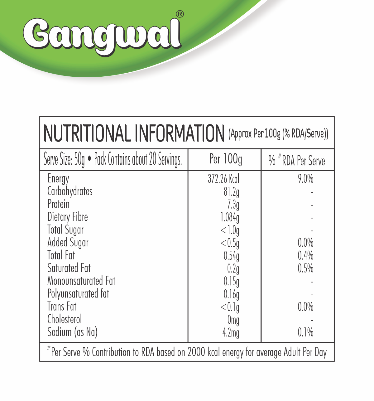 Gangwal Flattened Rice Poha 1Kg Pack