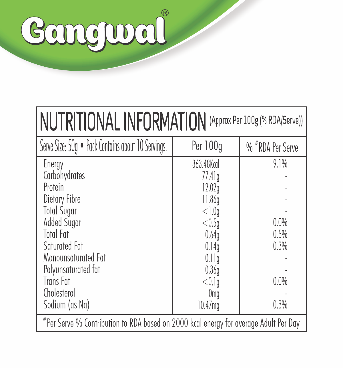 Gangwal Dalia (Thulli / Crush Wheat) 500gm Pack